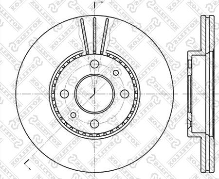 Stellox 6020-3911V-SX - Спирачен диск vvparts.bg