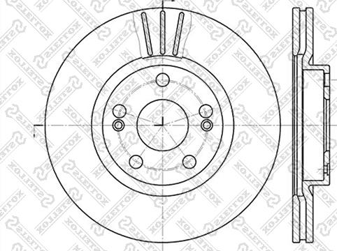 Stellox 6020-3913V-SX - Спирачен диск vvparts.bg