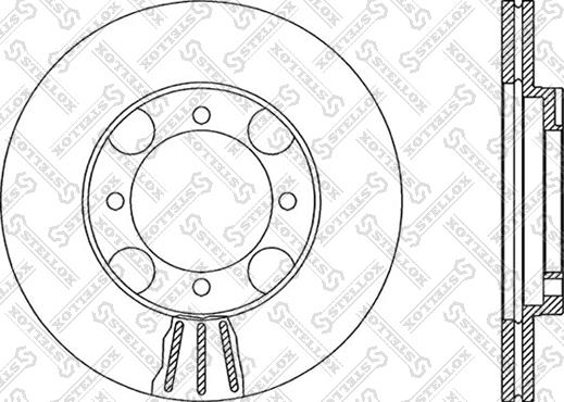 Stellox 6020-3408V-SX - Спирачен диск vvparts.bg