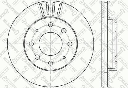 Stellox 6020-3025V-SX - Спирачен диск vvparts.bg