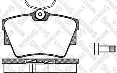 Stellox 602 030L-SX - Комплект спирачно феродо, дискови спирачки vvparts.bg