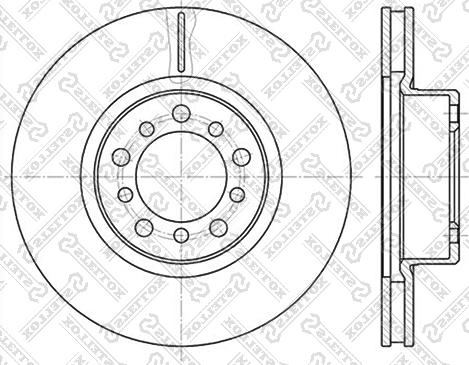 Stellox 6020-3324V-SX - Спирачен диск vvparts.bg