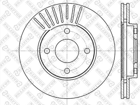 Stellox 6020-2549V-SX - Спирачен диск vvparts.bg