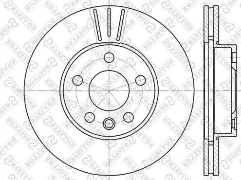 Stellox 6020-2545V-SX - Спирачен диск vvparts.bg