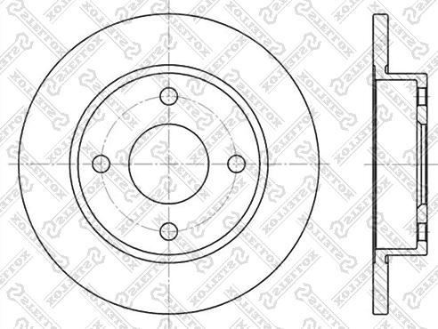 Stellox 6020-2543-SX - Спирачен диск vvparts.bg