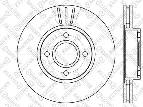 Stellox 6020-2542V-SX - Спирачен диск vvparts.bg