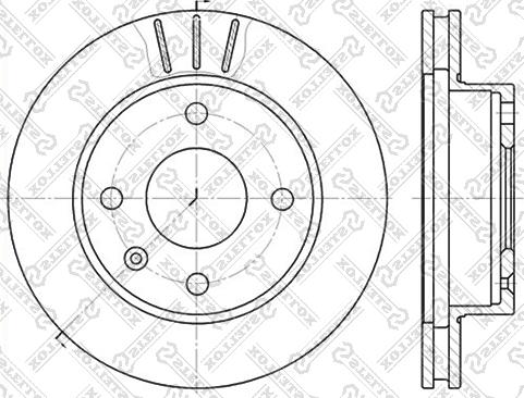 Stellox 6020-2514V-SX - Спирачен диск vvparts.bg