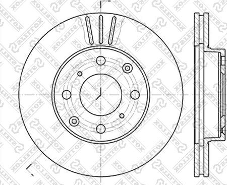 Stellox 6020-2615V-SX - Спирачен диск vvparts.bg