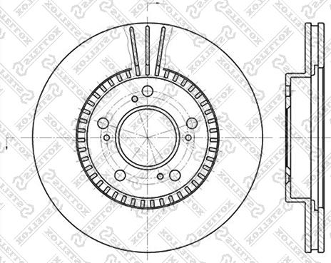 Stellox 6020-2622V-SX - Спирачен диск vvparts.bg