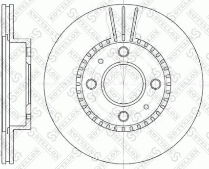 Stellox 6020-2245V-SX - Спирачен диск vvparts.bg