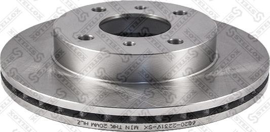 Stellox 6020-2231V-SX - Спирачен диск vvparts.bg
