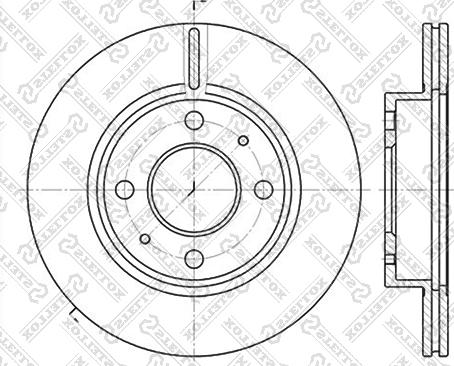 Stellox 6020-2232V-SX - Спирачен диск vvparts.bg