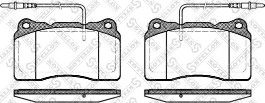 Stellox 677 014B-SX - Комплект спирачно феродо, дискови спирачки vvparts.bg