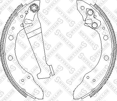 Stellox 057 101-SX - Комплект спирачна челюст vvparts.bg