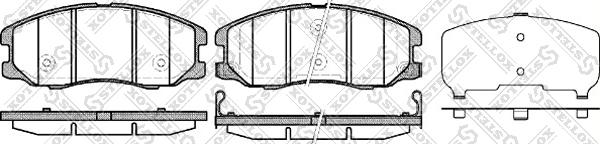 Stellox 001 094B-SX - Комплект спирачно феродо, дискови спирачки vvparts.bg