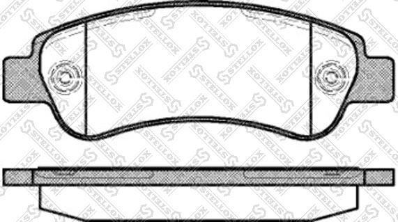 Stellox 001 090B-SX - Комплект спирачно феродо, дискови спирачки vvparts.bg