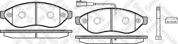 Stellox 001 091B-SX - Комплект спирачно феродо, дискови спирачки vvparts.bg