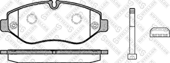 Stellox 001 093B-SX - Комплект спирачно феродо, дискови спирачки vvparts.bg