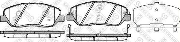 Stellox 001 092B-SX - Комплект спирачно феродо, дискови спирачки vvparts.bg