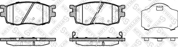 Stellox 001 086B-SX - Комплект спирачно феродо, дискови спирачки vvparts.bg