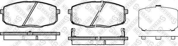 Stellox 001 083B-SX - Комплект спирачно феродо, дискови спирачки vvparts.bg