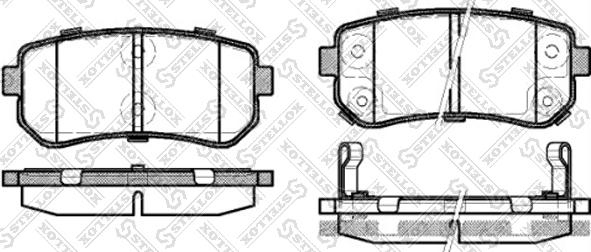 Stellox 001 087L-SX - Комплект спирачно феродо, дискови спирачки vvparts.bg