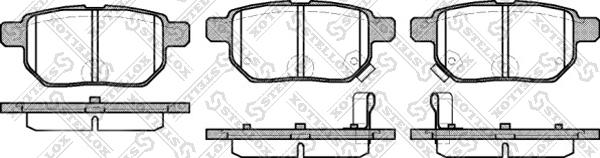 Stellox 002 008-SX - Комплект спирачно феродо, дискови спирачки vvparts.bg