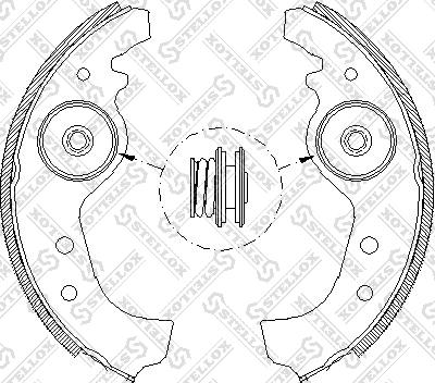 Stellox 026 101-SX - Комплект спирачна челюст vvparts.bg