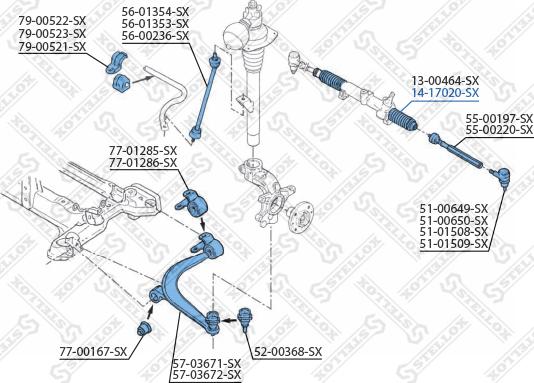 Stellox 14-17020-SX - Маншон, кормилно управление vvparts.bg