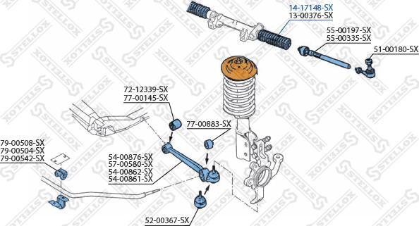 Stellox 14-17148-SX - Маншон, кормилно управление vvparts.bg