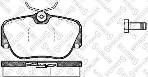 Stellox 156 000-SX - Комплект спирачно феродо, дискови спирачки vvparts.bg