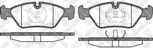 Stellox 150 000B-SX - Комплект спирачно феродо, дискови спирачки vvparts.bg