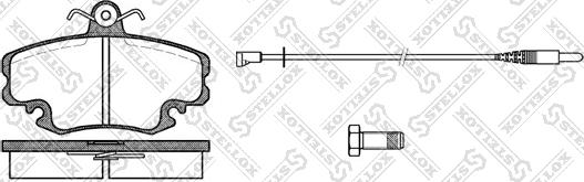 Stellox 152 002-SX - Комплект спирачно феродо, дискови спирачки vvparts.bg