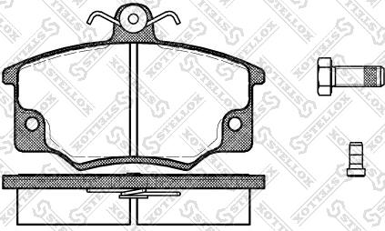 Stellox 157 014-SX - Комплект спирачно феродо, дискови спирачки vvparts.bg