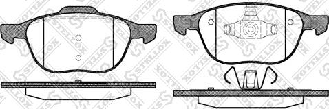 Stellox 1093 000BL-SX - Комплект спирачно феродо, дискови спирачки vvparts.bg