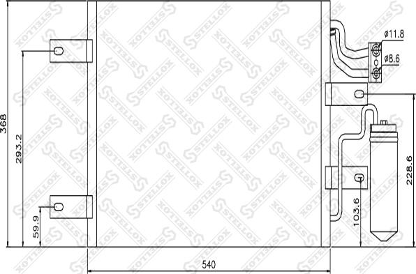 Stellox 10-45492-SX - Кондензатор, климатизация vvparts.bg