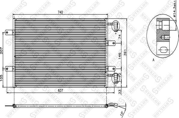 Stellox 10-45480-SX - Кондензатор, климатизация vvparts.bg