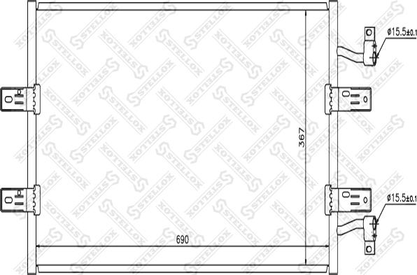 Stellox 10-45667-SX - Кондензатор, климатизация vvparts.bg