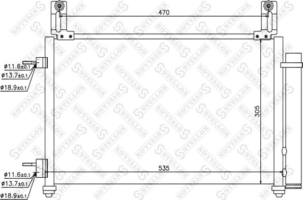 Stellox 10-45611-SX - Кондензатор, климатизация vvparts.bg