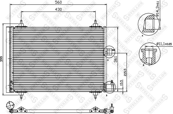 Stellox 10-45057-SX - Кондензатор, климатизация vvparts.bg