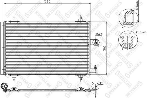 Stellox 10-45064-SX - Кондензатор, климатизация vvparts.bg