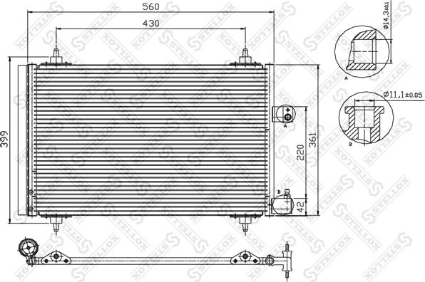 Stellox 10-45067-SX - Кондензатор, климатизация vvparts.bg