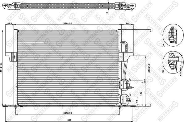 Stellox 10-45010-SX - Кондензатор, климатизация vvparts.bg