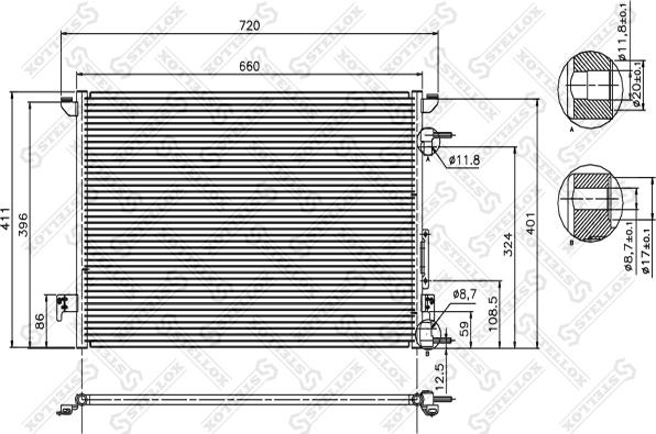 Stellox 10-45031-SX - Кондензатор, климатизация vvparts.bg