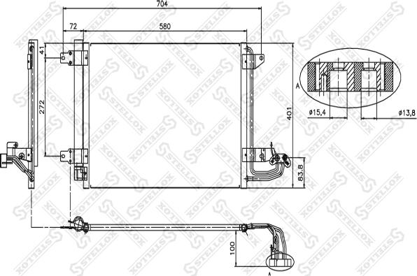 Stellox 10-45023-SX - Кондензатор, климатизация vvparts.bg