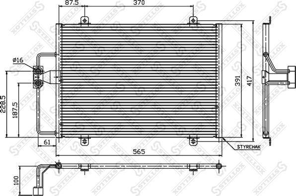 Stellox 10-45150-SX - Кондензатор, климатизация vvparts.bg