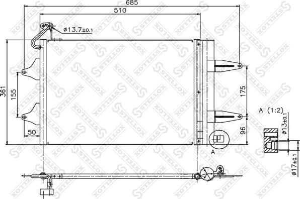 Stellox 10-45166-SX - Кондензатор, климатизация vvparts.bg