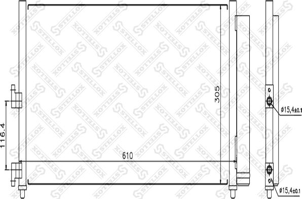 Stellox 10-45116-SX - Кондензатор, климатизация vvparts.bg