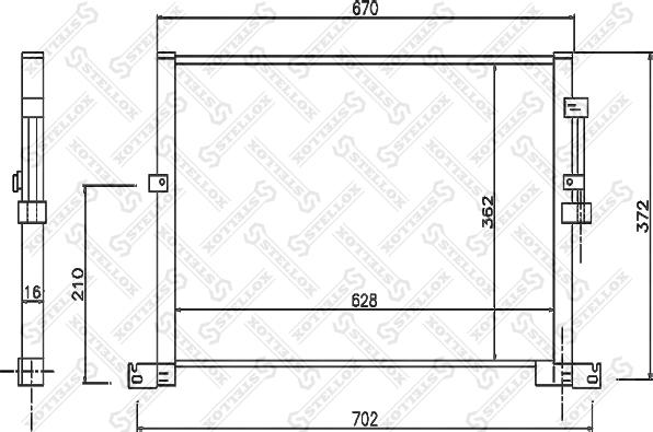 Stellox 10-45110-SX - Кондензатор, климатизация vvparts.bg