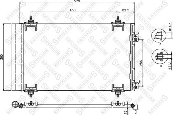 Stellox 10-45222-SX - Кондензатор, климатизация vvparts.bg